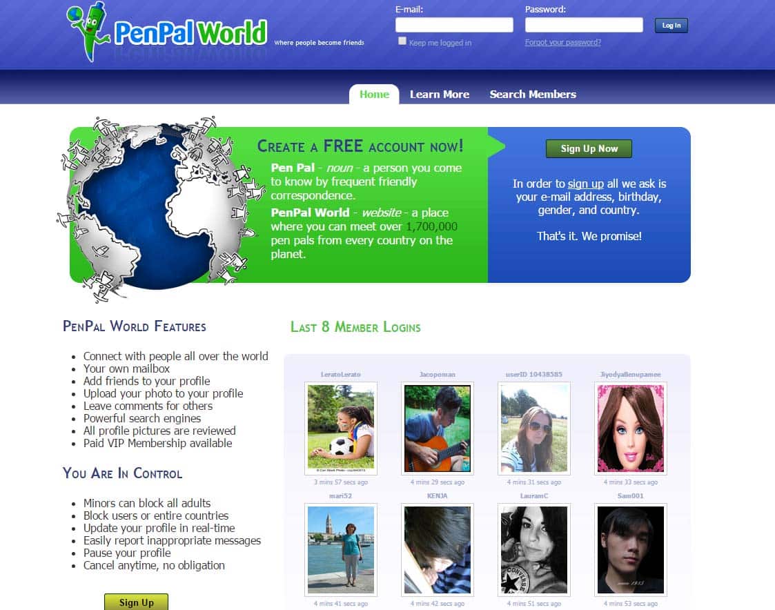 Penpal World Webs Para Aprender Inglés